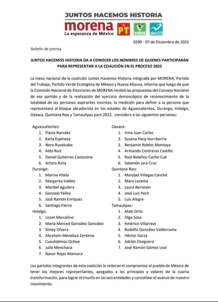 Morena nacional da a conocer las propuestas para 2022 en Aguascalientes -  LJA Aguascalientes