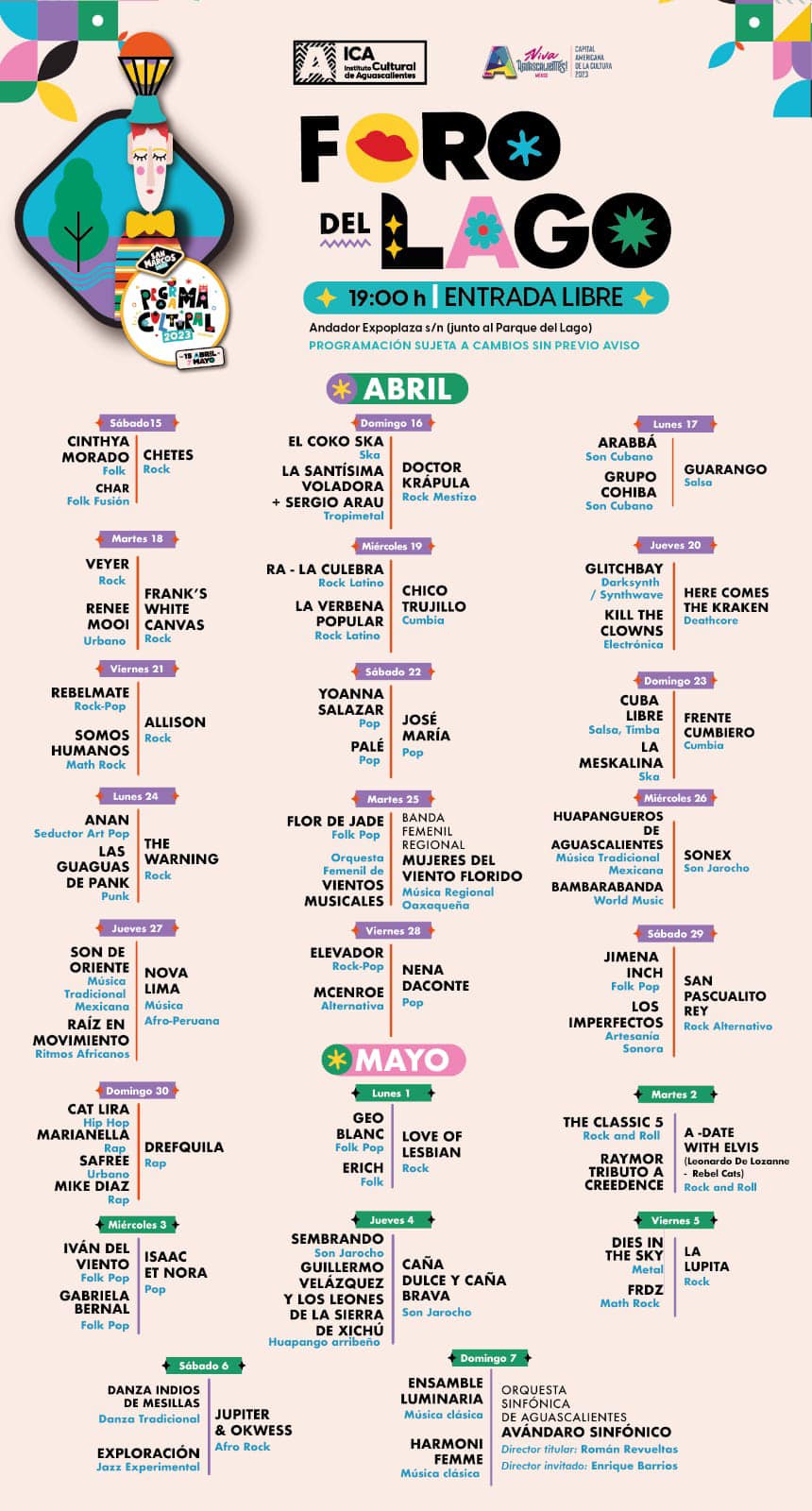 Programa completo del Foro del Lago en la Feria Nacional de San Marcos